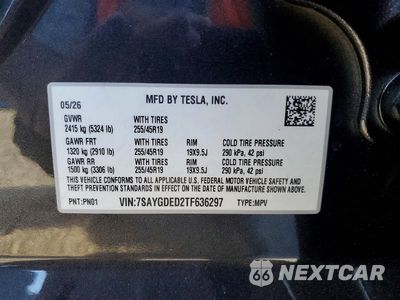 Zdjęcie 13 z 13 samochodu: 2026 TESLA MODEL Y VIN:7SAYGDED2TF636297 - miniatura