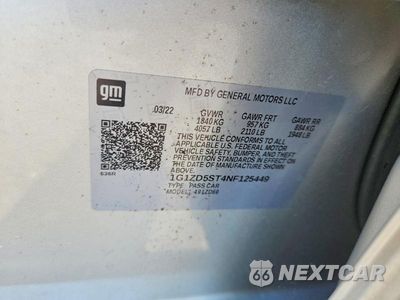 Zdjęcie 12 z 12 samochodu: 2022 CHEVROLET MALIBU LT VIN:1G1ZD5ST4NF125449 - miniatura