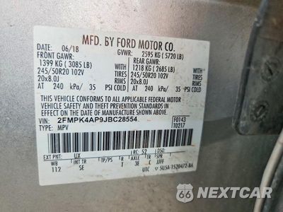Zdjęcie 13 z 13 samochodu: 2018 FORD EDGE SPORT VIN:2FMPK4AP9JBC28554 - miniatura