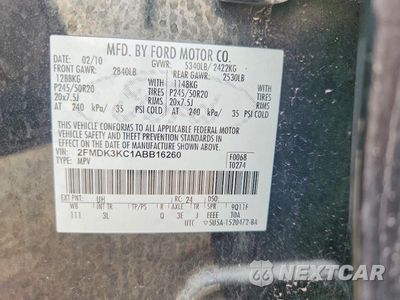 Zdjęcie 13 z 13 samochodu: 2010 FORD EDGE LIMITED VIN:2FMDK3KC1ABB16260 - miniatura