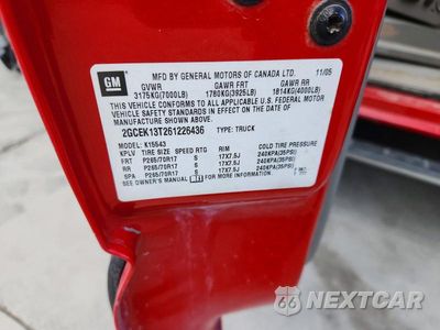 Zdjęcie 12 z 12 samochodu: 2006 CHEVROLET SILVERADO K1500 VIN:2GCEK13T261226436 - miniatura
