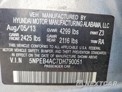 Zdjęcie 13 z 13 samochodu: 2013 HYUNDAI SONATA GLS VIN:5NPEB4AC7DH790051 - miniatura