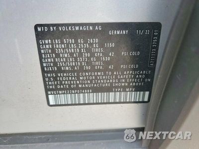 Zdjęcie 13 z 13 samochodu: 2022 VOLKSWAGEN ID.4 PRO S VIN:WVGTMPE22NP074888 - miniatura