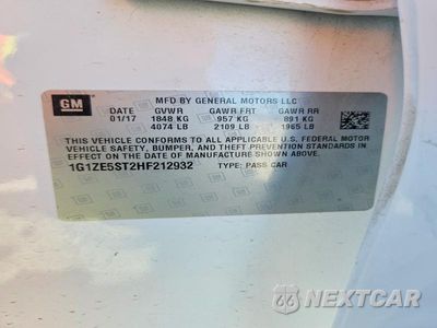 Zdjęcie 12 z 12 samochodu: 2017 CHEVROLET MALIBU LT VIN:1G1ZE5ST2HF212932 - miniatura