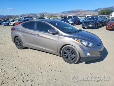 Czwarte zdjęcie samochodu z boku: 2015 HYUNDAI ELANTRA LIMITED VIN:5NPDH4AE7FH570083 - miniatura