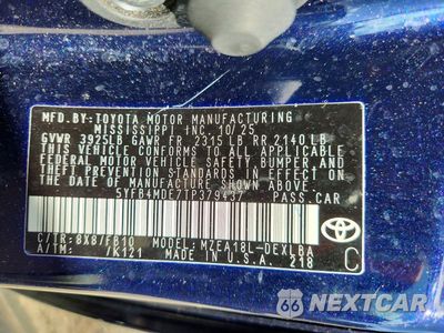 Zdjęcie 12 z 12 samochodu: 2026 TOYOTA COROLLA LE VIN:5YFB4MDE7TP379437 - miniatura
