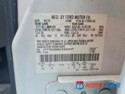 Zdjęcie 13 z 13 samochodu: 2012 FORD F250 SUPER DUTY VIN:1FT7W2B66CEB93417 - miniatura