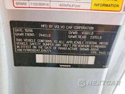 Zdjęcie 12 z 12 samochodu: 2007 VOLVO C70 T5 VIN:YV1MC68247J014774 - miniatura