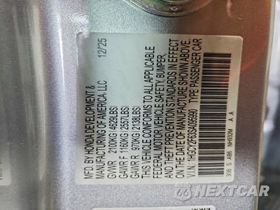 Zdjęcie 12 z 12 samochodu: 2025 HONDA ACCORD HYBRID EXL VIN:1HGCY2F63SA095990 - miniatura