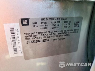 Zdjęcie 12 z 12 samochodu: 2016 CHEVROLET VOLT LT VIN:1G1RC6S54GU125234 - miniatura