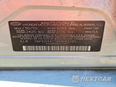 Zdjęcie 13 z 13 samochodu: 2011 HYUNDAI SONATA GLS VIN:5NPEB4AC5BH043285 - miniatura