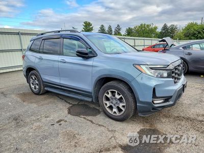 Czwarte zdjęcie samochodu z boku: 2022 HONDA PASSPORT TRAIL SPORT VIN:5FNYF8H68NB000510 - miniatura