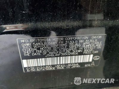 Zdjęcie 12 z 12 samochodu: 2008 LEXUS LS 460L VIN:JTHGL46F385029806 - miniatura