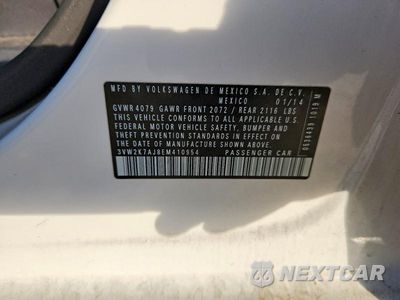 Zdjęcie 12 z 12 samochodu: 2014 VOLKSWAGEN JETTA BASE VIN:3VW2K7AJ8EM410954 - miniatura