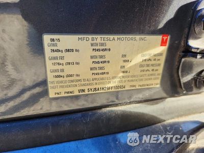 Zdjęcie 12 z 12 samochodu: 2015 TESLA MODEL S 85D VIN:5YJSA1H29FF100934 - miniatura