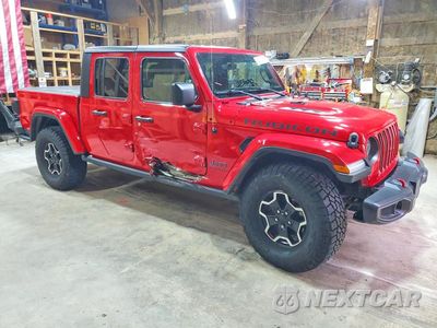 Czwarte zdjęcie samochodu z boku: 2021 JEEP GLADIATOR RUBICON VIN:1C6JJTBGXML613557 - miniatura