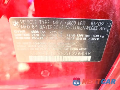 Zdjęcie 12 z 12 samochodu: 2010 BMW X5 XDRIVE30I VIN:5UXFE4C55AL276439 - miniatura