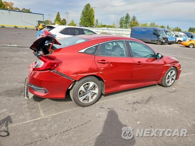 Trzecie zdjęcie samochodu z tyłu: 2019 HONDA CIVIC LX VIN:2HGFC2F69KH532453 - miniatura