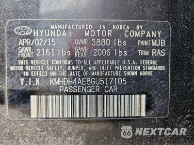 Zdjęcie 12 z 12 samochodu: 2016 HYUNDAI ELANTRA SE VIN:KMHDH4AE8GU517105 - miniatura