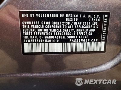 Zdjęcie 12 z 12 samochodu: 2017 VOLKSWAGEN JETTA S VIN:3VW2B7AJ9HM301410 - miniatura
