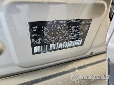 Zdjęcie 12 z 12 samochodu: 2019 SUBARU OUTBACK 2.5I VIN:4S4BSABC2K3384182 - miniatura