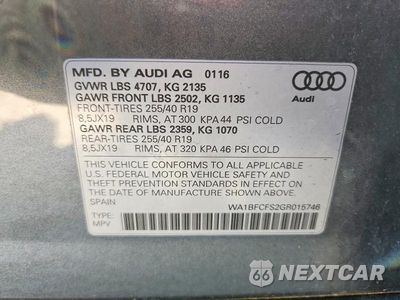 Zdjęcie 13 z 13 samochodu: 2016 AUDI Q3 PREMIUM PLUS VIN:WA1BFCFS2GR015746 - miniatura