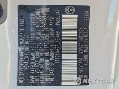 Zdjęcie 12 z 12 samochodu: 2023 TOYOTA CAMRY SE VIN:4T1T11AK7PU154669 - miniatura