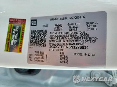 Zdjęcie 13 z 13 samochodu: 2022 CHEVROLET COLORADO ZR2 VIN:1GCGTEEN5N1276814 - miniatura