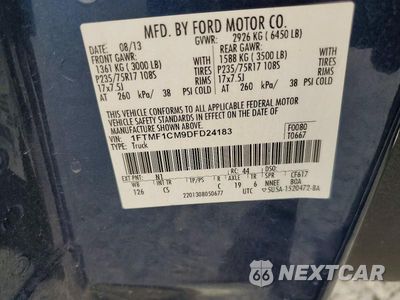 Zdjęcie 12 z 12 samochodu: 2013 FORD F150 VIN:1FTMF1CM9DFD24183 - miniatura