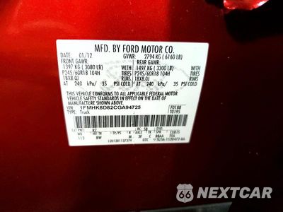 Zdjęcie 13 z 13 samochodu: 2012 FORD EXPLORER XLT VIN:1FMHK8D82CGA94725 - miniatura