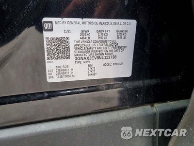 Zdjęcie 13 z 13 samochodu: 2022 CHEVROLET EQUINOX LT VIN:3GNAXJEV8NL113738 - miniatura