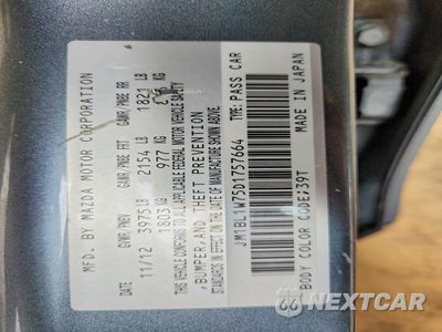 Zdjęcie 12 z 12 samochodu: 2013 MAZDA 3 I VIN:JM1BL1W75D1757664 - miniatura