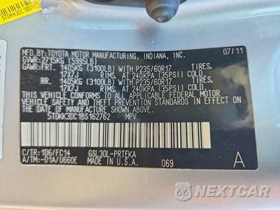 Zdjęcie 14 z 14 samochodu: 2011 TOYOTA SIENNA LE VIN:5TDKK3DC1BS162762 - miniatura