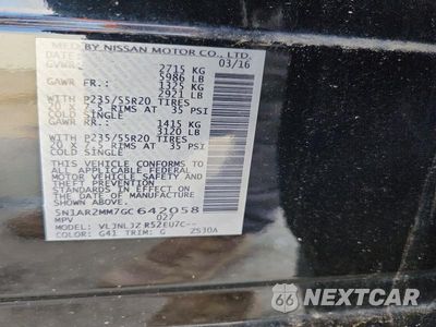Zdjęcie 13 z 13 samochodu: 2016 NISSAN PATHFINDER PLATINUM VIN:5N1AR2MM7GC642058 - miniatura