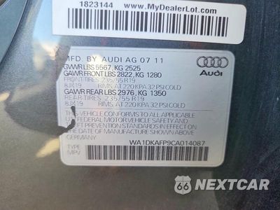 Zdjęcie 13 z 13 samochodu: 2012 AUDI Q5 PREMIUM PLUS VIN:WA1DKAFP9CA014087 - miniatura