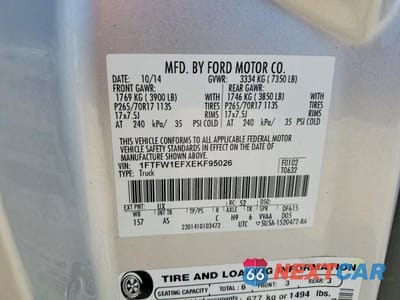 Zdjęcie 12 z 12 samochodu: 2014 FORD F150 SUPERCREW VIN:1FTFW1EFXEKF95026 - miniatura