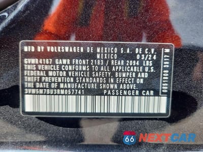 Zdjęcie 12 z 12 samochodu: 2024 VOLKSWAGEN JETTA S VIN:3VW5M7BU3RM057741 - miniatura