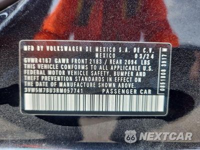 Zdjęcie 12 z 12 samochodu: 2024 VOLKSWAGEN JETTA S VIN:3VW5M7BU3RM057741 - miniatura
