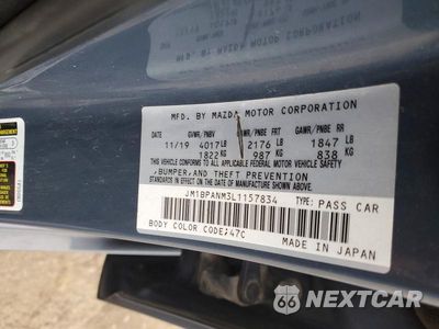 Zdjęcie 12 z 12 samochodu: 2020 MAZDA 3 PREMIUM VIN:JM1BPANM3L1157834 - miniatura