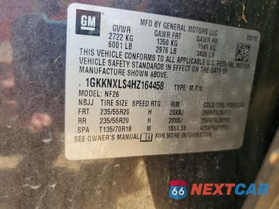 Zdjęcie 13 z 13 samochodu: 2017 GMC ACADIA DENALI VIN:1GKKNXLS4HZ164458 - miniatura