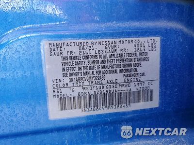 Zdjęcie 13 z 13 samochodu: 2021 NISSAN SENTRA SV VIN:3N1AB8CV9MY322459 - miniatura