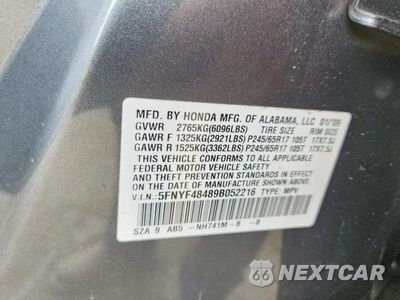 Zdjęcie 12 z 12 samochodu: 2009 HONDA PILOT EX VIN:5FNYF48489B052216 - miniatura