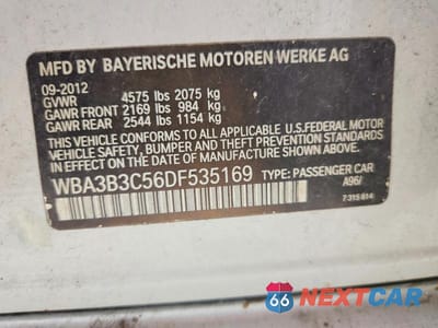 Zdjęcie 12 z 12 samochodu: 2013 BMW 3 SERIES 328 XI VIN:WBA3B3C56DF535169 - miniatura
