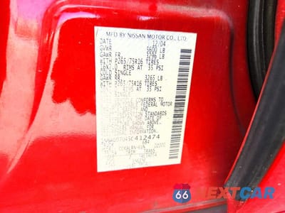 Zdjęcie 12 z 12 samochodu: 2005 NISSAN FRONTIER SE VIN:1N6AD07U45C412474 - miniatura