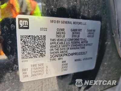 Zdjęcie 14 z 14 samochodu: 2023 CHEVROLET TAHOE K1500 Z71 VIN:1GNSKPKD4PR103317 - miniatura