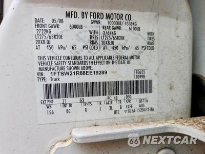 Zdjęcie 12 z 12 samochodu: 2008 FORD F250 SUPER DUTY VIN:1FTSW21R88EE19289 - miniatura