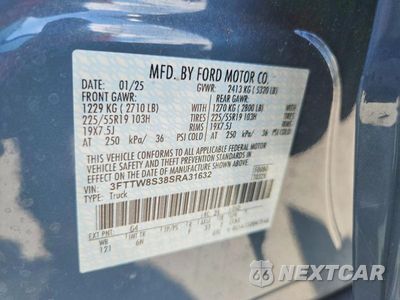 Zdjęcie 14 z 14 samochodu: 2025 FORD MAVERICK LARIAT VIN:3FTTW8S38SRA31632 - miniatura