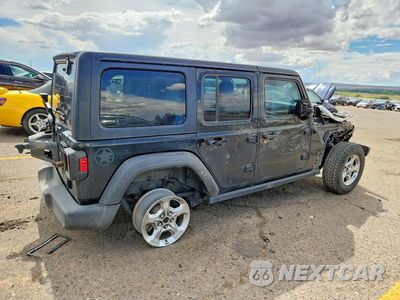 Trzecie zdjęcie samochodu z tyłu: 2021 JEEP WRANGLER UNLIMITED SPORT VIN:1C4HJXDN9MW750580 - miniatura
