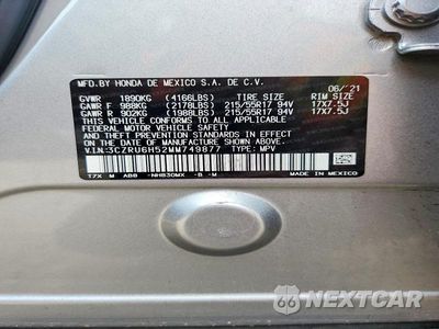 Zdjęcie 14 z 14 samochodu: 2021 HONDA HR-V EX VIN:3CZRU6H52MM749877 - miniatura