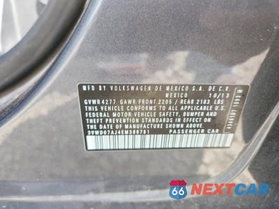 Zdjęcie 12 z 12 samochodu: 2014 VOLKSWAGEN JETTA SE VIN:3VWD07AJ4EM386781 - miniatura